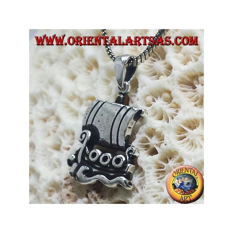 Silver Pendant, sailing ship Viking Drakkar