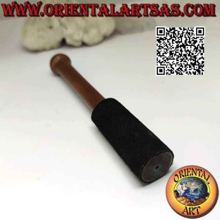 Aldaba para campanas tibetanas en madera y ante negro 16 cm x 2,5 cm