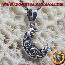 silver pendant, Celtic Moon