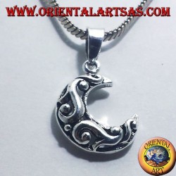 colgante de plata, célticas de la luna