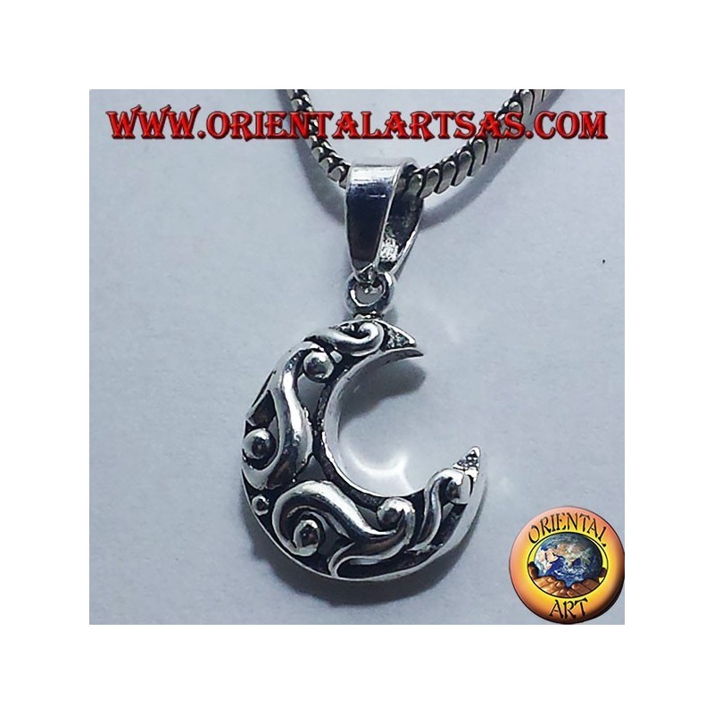 pendentif en argent, Celtic Lune