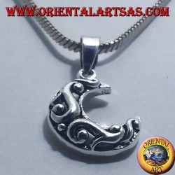 colgante de plata, célticas de la luna