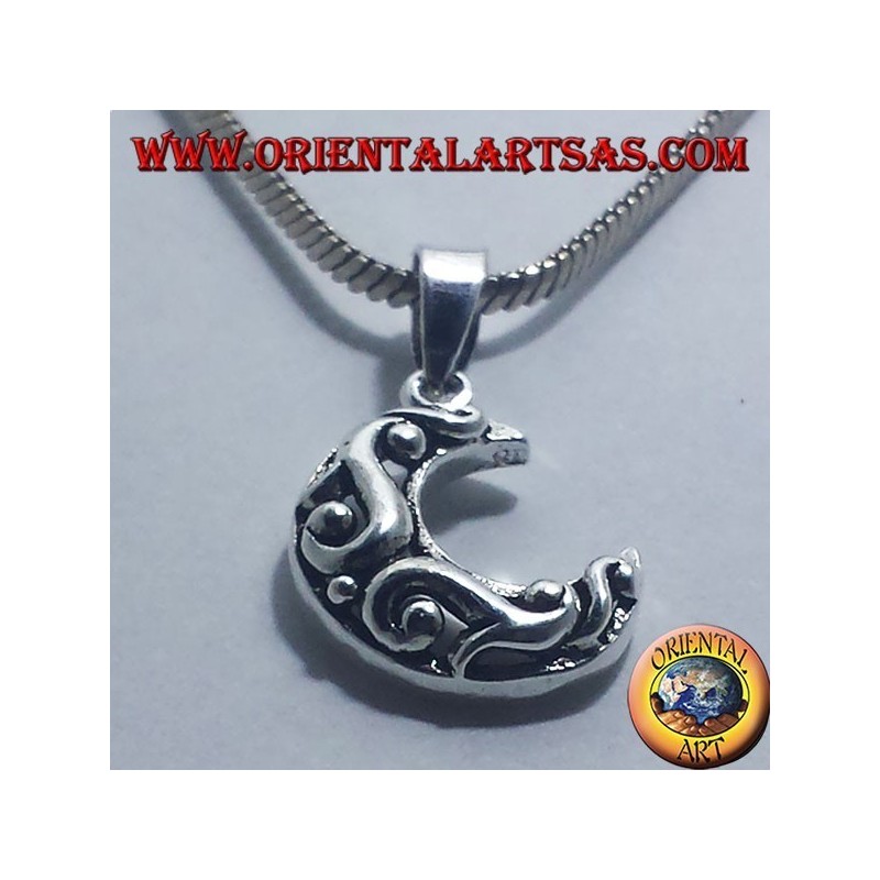 pendentif en argent, Celtic Lune
