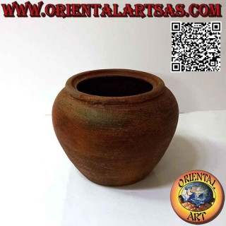 Vase en terre cuite thaïlandais fait main, fait main (18 cm et 22 cm ø)