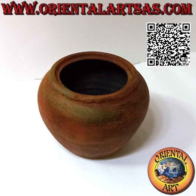 Handgefertigte Vase aus thailändischer Terrakotta, handgefertigt (18 cm und 22 cm ø)