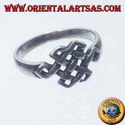 Bague en argent, tibétain infini Srivatsa