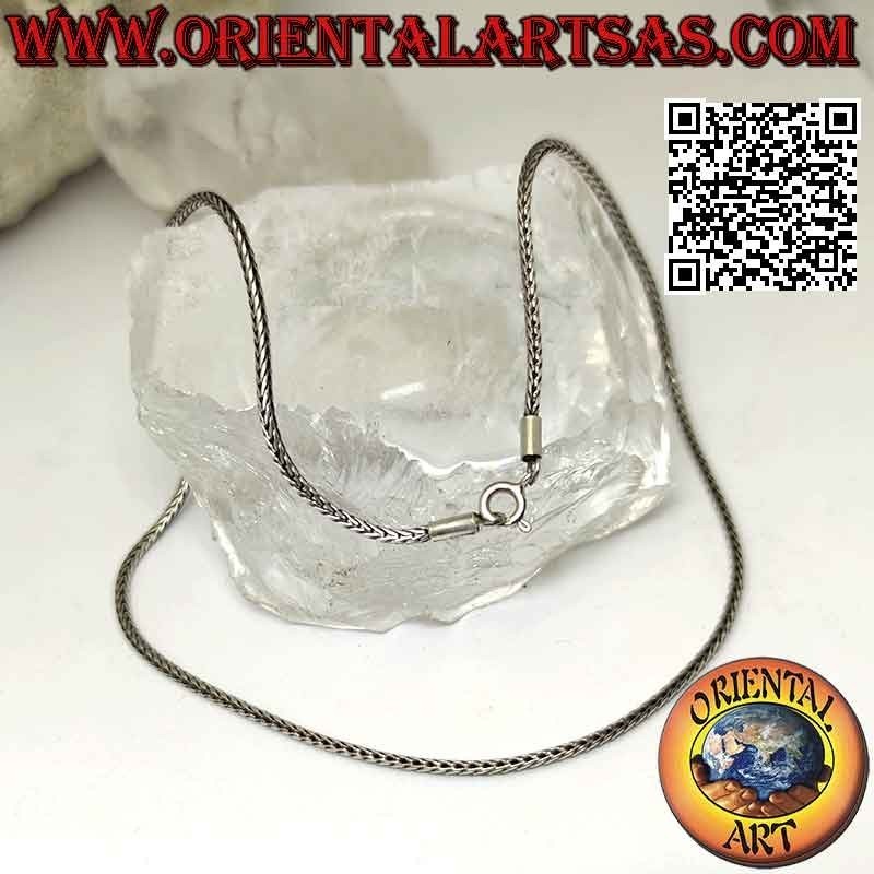 Indonesische Schlangenkette aus 925 ‰ Silber mit glattem Verschluss von 42 cm x 2 mm