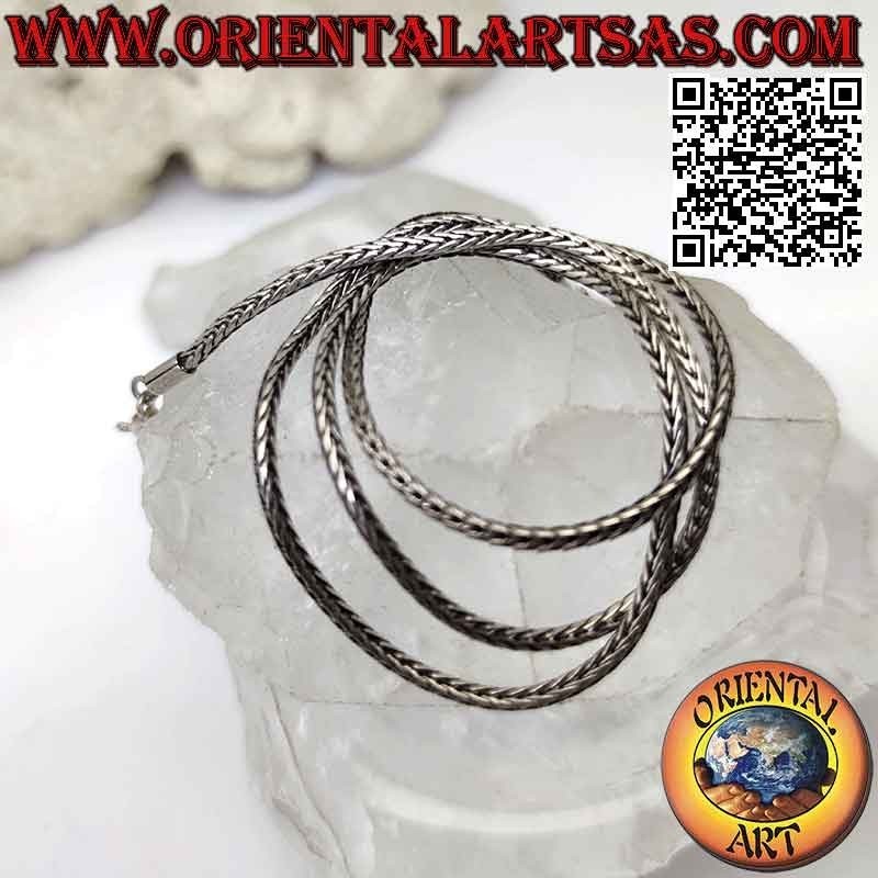 Indonesische Schlangenkette aus 925 ‰ Silber mit glattem Verschluss von 42 cm x 2 mm