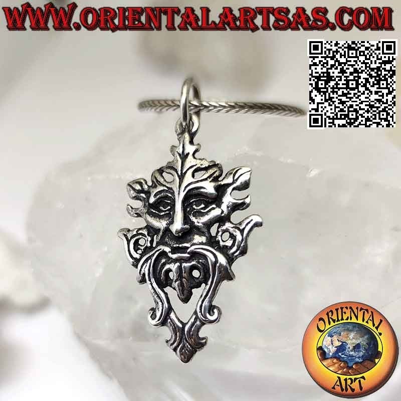 Pendentif en argent en forme de "l'Homme Vert" (figure celtique symbole de force vitale)