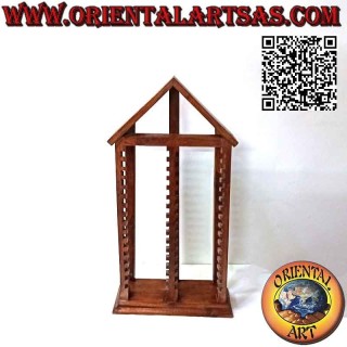 Giebel-CD-Regal "Essential" aus Teakholz (67 x 35 cm)
