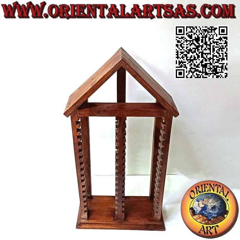 Giebel-CD-Regal "Essential" aus Teakholz (67 x 35 cm)