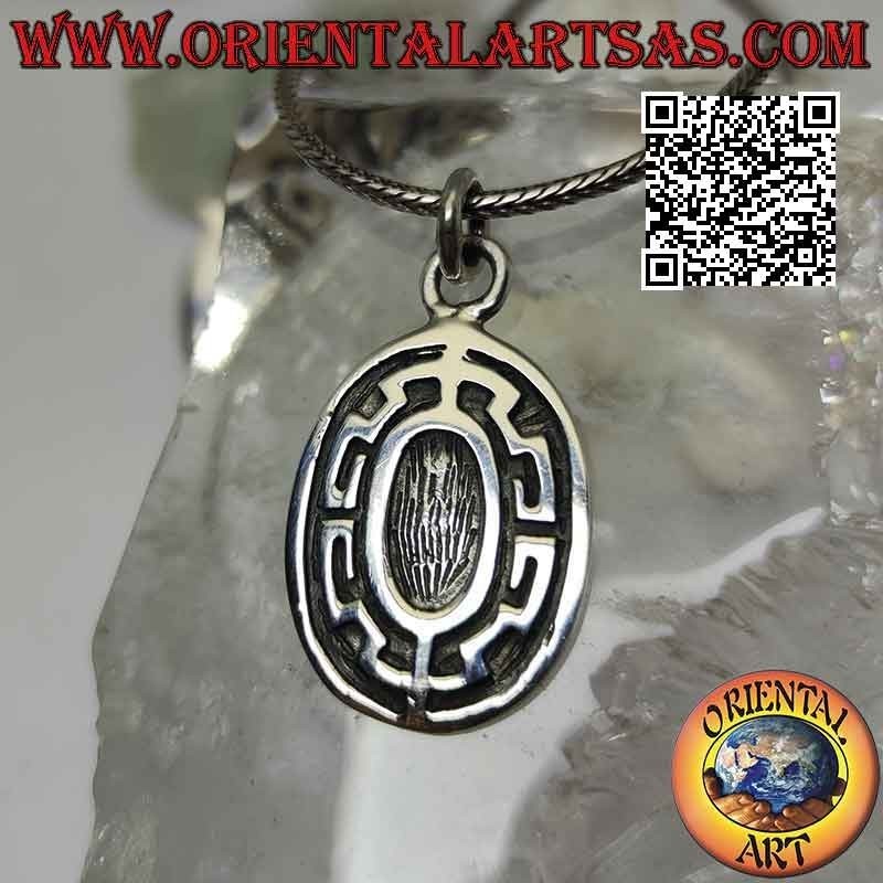 Ciondolo in argento, scudo greco - romano a guscio di tartaruga