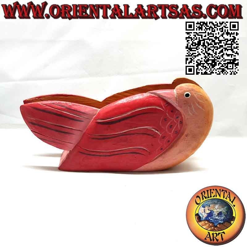 Portacartas / servilletero pintado a mano en forma de cisne