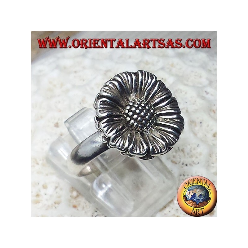 Silver ring Sunflower