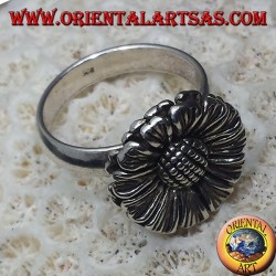 Girasol anillo de plata