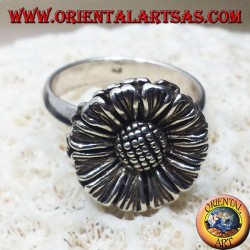 Girasol anillo de plata