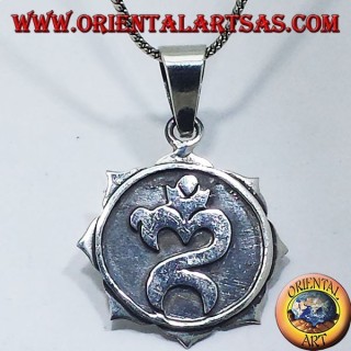 Indonesian Om pendant, silver