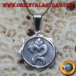Indonesische Om Anhänger, Silber