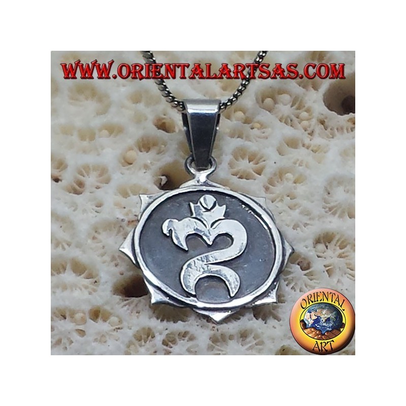 Indonesian Om pendant, silver