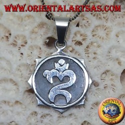 Indonesische Om Anhänger, Silber