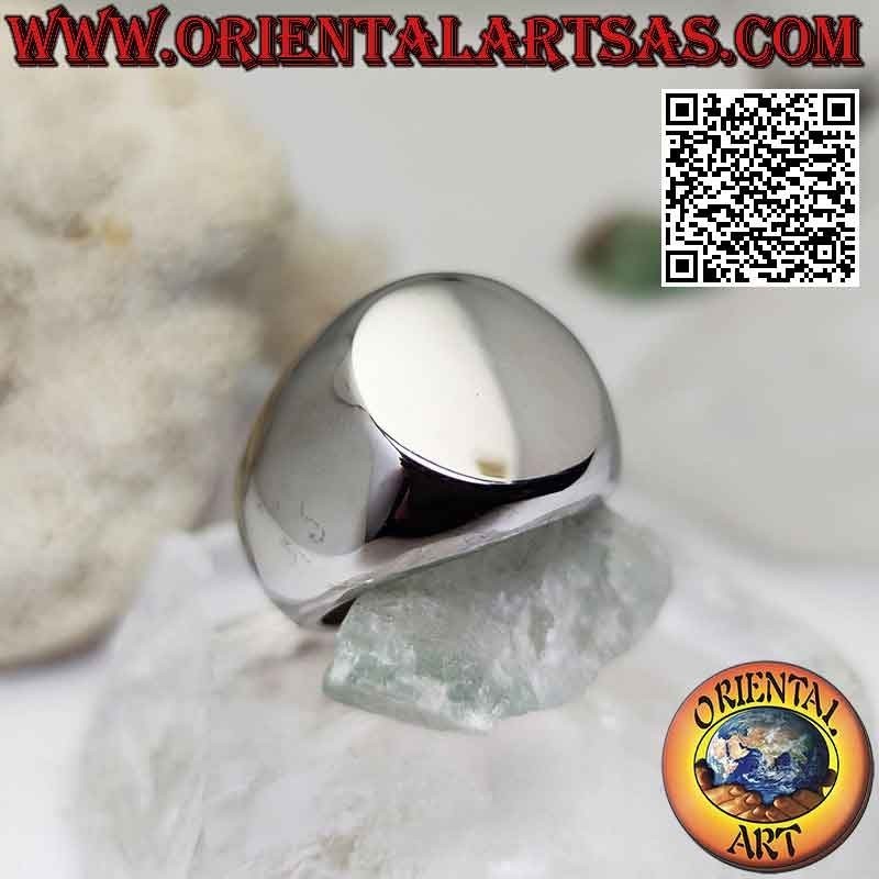 Anillo de acero quirúrgico (316L), liso con gran redondo plano
