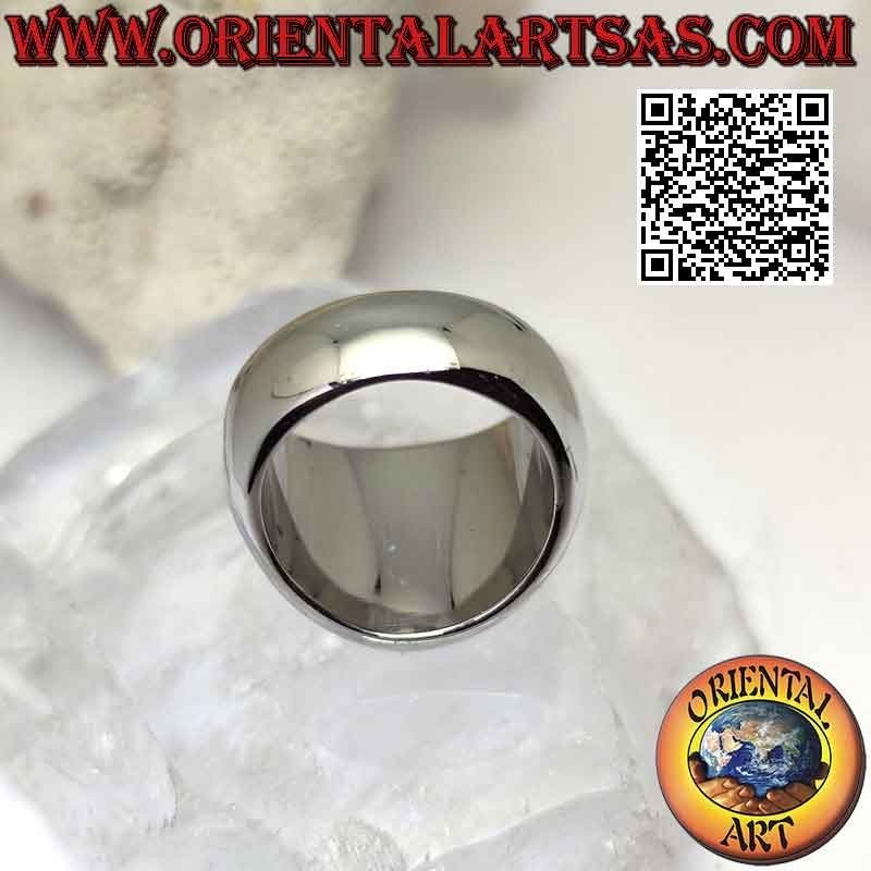 Surgical steel ring (316L), smooth with large flat round