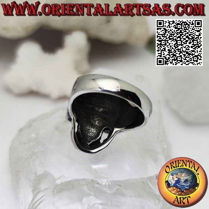 Anillo de acero quirúrgico (316L), cráneo liso con grietas en la frente