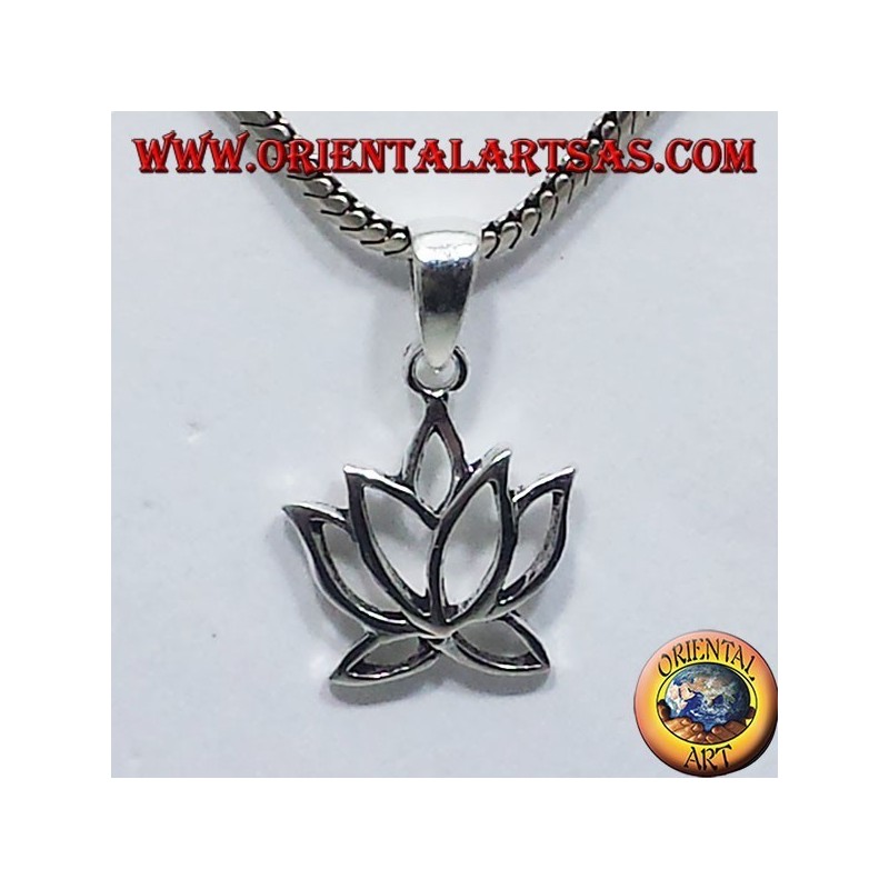 Lotus colgante de plata