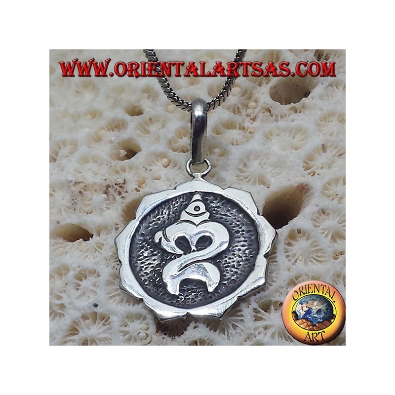 ciondolo in argento ॐ Om Balinese intagliato ॐ