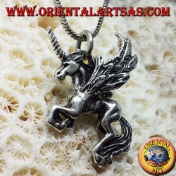 silver pendant Pegasus dimensional
