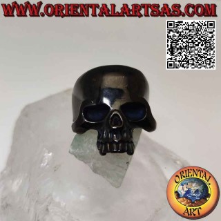 Chirurgenstahlring (316L), glatter Schädel aus schwarzem Stahl im Darth Vader-Stil