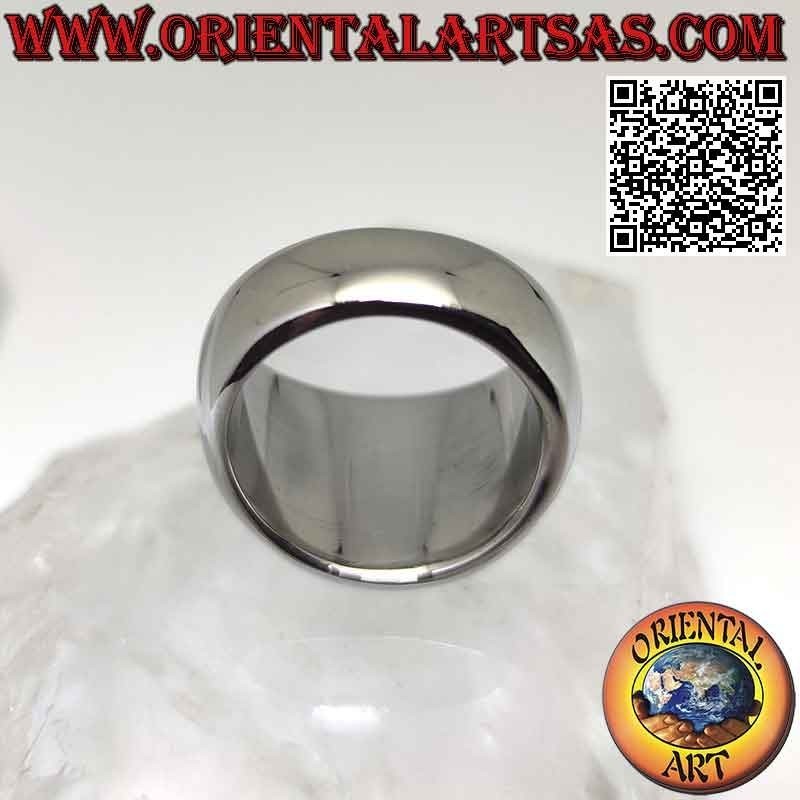 Anillo de acero quirúrgico (316L), liso con gran óvalo plano horizontal