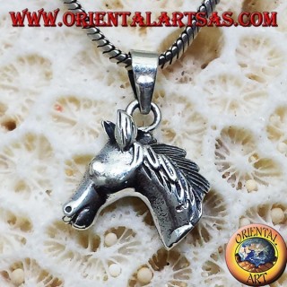 pendant small silver horse's head