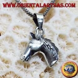 pendant small silver horse's head