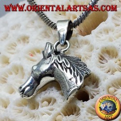 pendant small silver horse's head