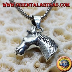 pendant small silver horse's head