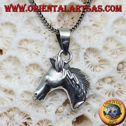 pendant small silver horse's head