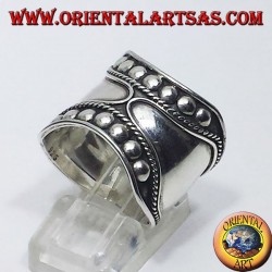 ring wide belt silver Bali (studs)