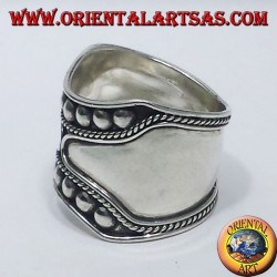 ring wide belt silver Bali (studs)
