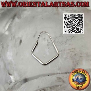 Orecchini in argento a filo, pentagono da 13 mm