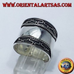 ring wide belt silver Bali 