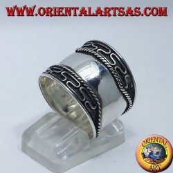 large anneau d'argent de ceinture Bali 
