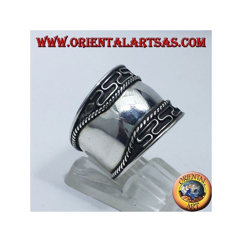 Ring breiten Gürtel Silber Bali