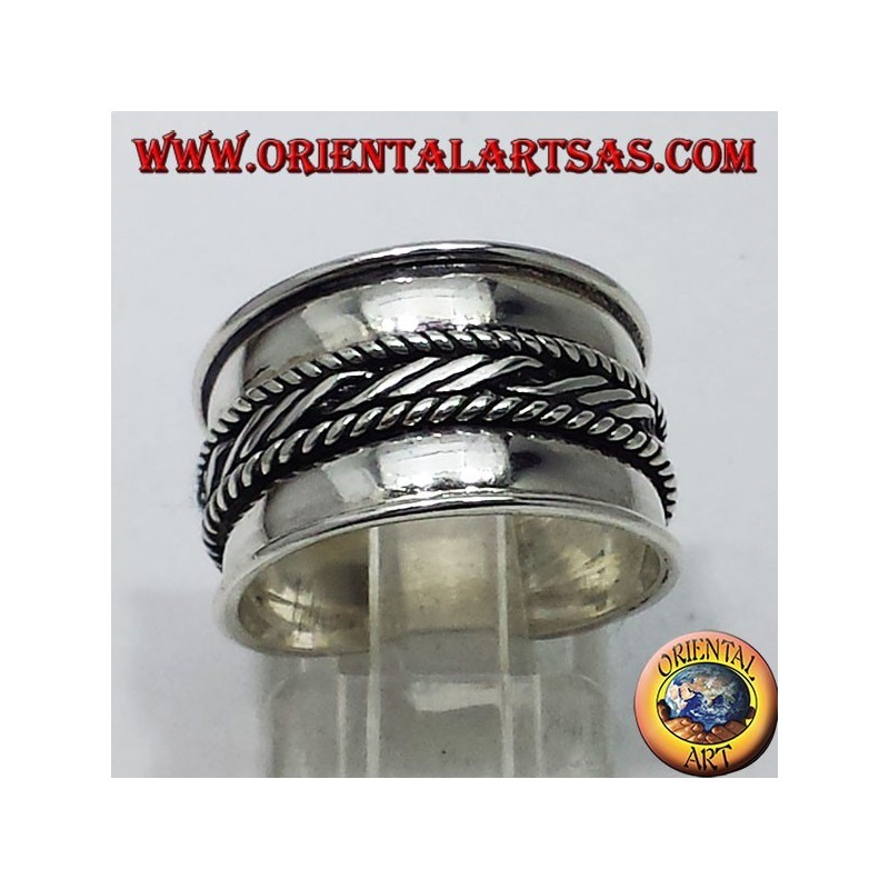 ring wide belt silver Bali central