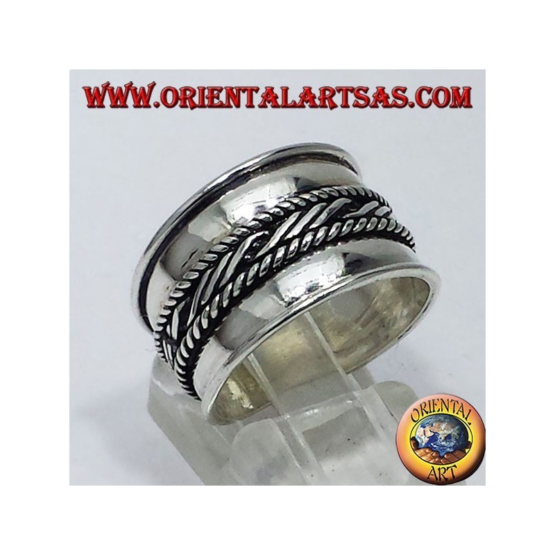 ring wide belt silver Bali central