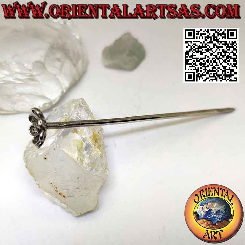 925 ‰ silver hair pin with decorative flower