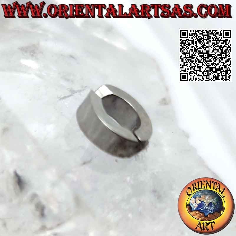 Boucles d'oreilles en acier chirurgical (316L), 4 créoles carrées 12 mm (sans trou)