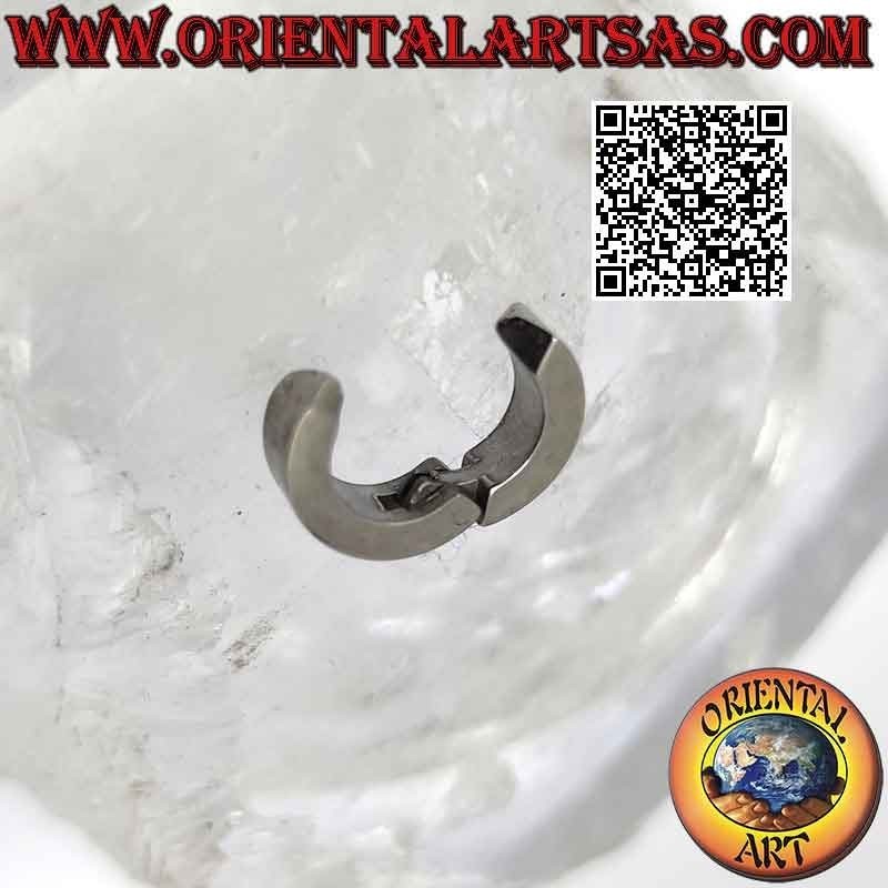Boucles d'oreilles en acier chirurgical (316L), 4 créoles carrées 12 mm (sans trou)