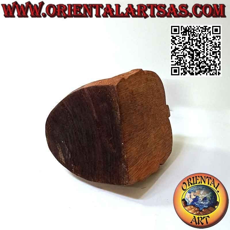 Escultura / sujetalibros "Yogui", el profesor de yoga en madera de suar de 15 cm