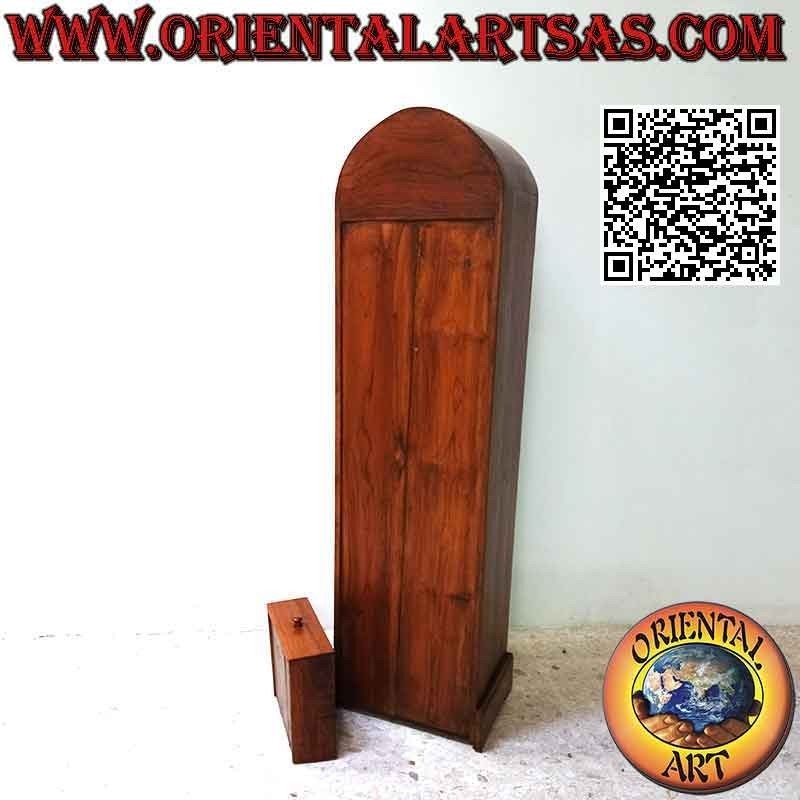 Cajonera de 9 cajones con sombrero curvo en madera de teca